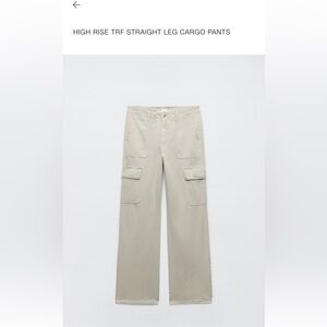 Zara high rise cargo pants
